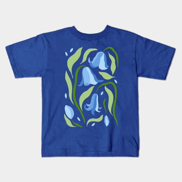 Bluebell Flowers Kids T-Shirt by JunkyDotCom